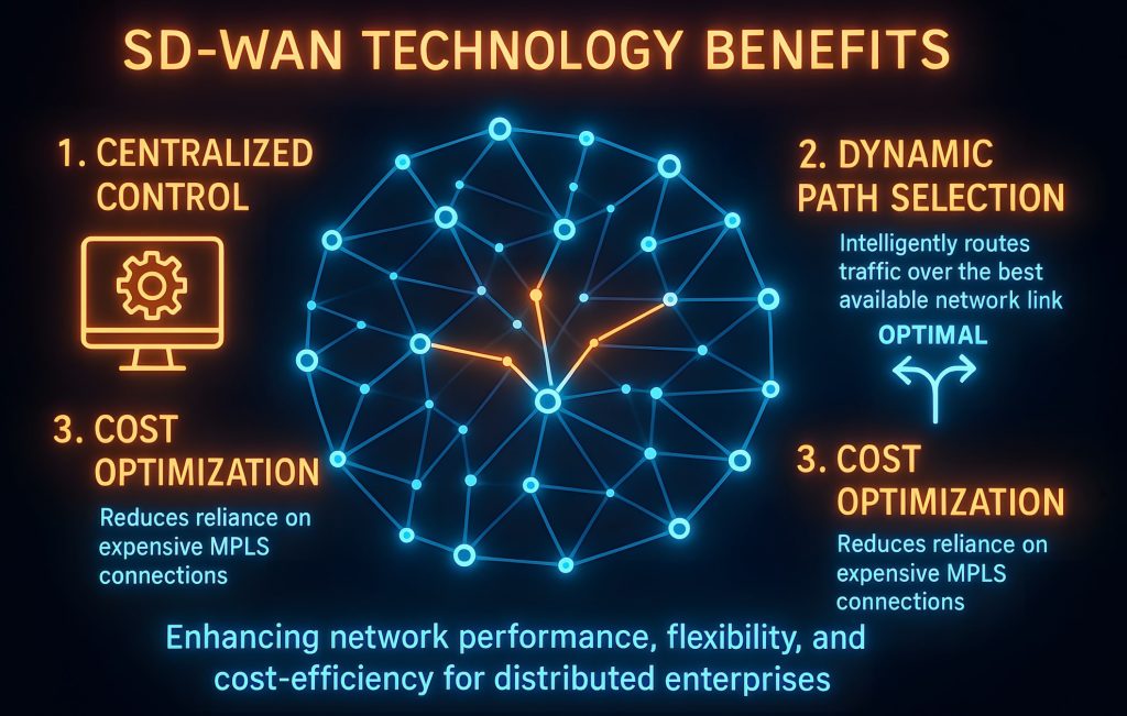 SD-WAN benefits infographic